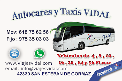 oficina mensajería Autocares y Taxis en Soria ViajesVidal.Com